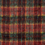 Glencoe double-faced fabric wool tweed in Red and Turquoise - Ribes y Casals