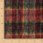Glencoe double-faced fabric wool tweed in Red and Turquoise - Ribes y Casals