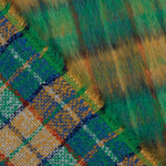Glencoe double-faced fabric wool tweed in Emerald Green and Ochre - Ribes y Casals