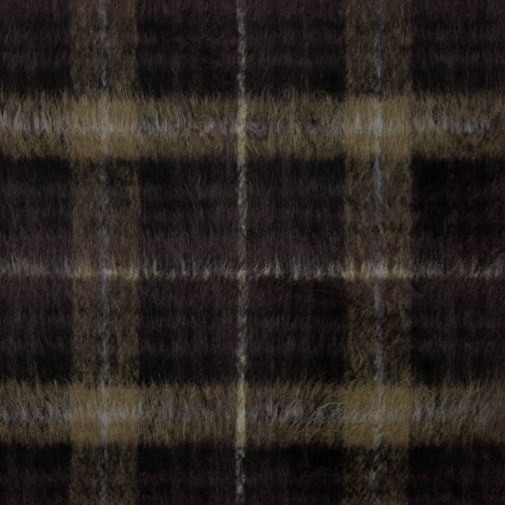 Brown and Camel double-faced Braemar wool tweed - Ribes y Casals