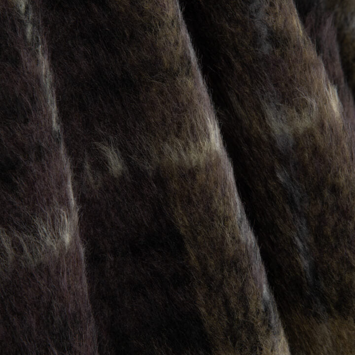 Brown and Camel double-faced Braemar wool tweed - Ribes y Casals