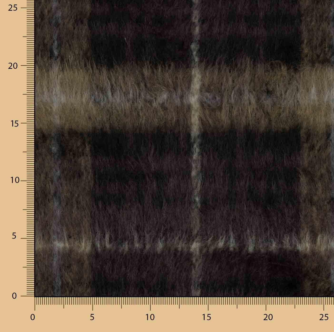 Brown and Camel double-faced Braemar wool tweed - Ribes y Casals