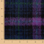 Braemar double-faced wool tweed in Midnight Blue and Violet - Ribes y Casals