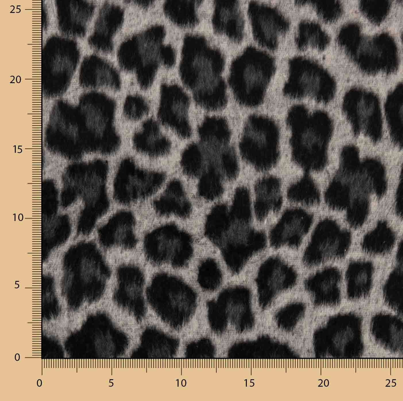Serengeti animal print leopard print grey wool loden - Ribes y Casals