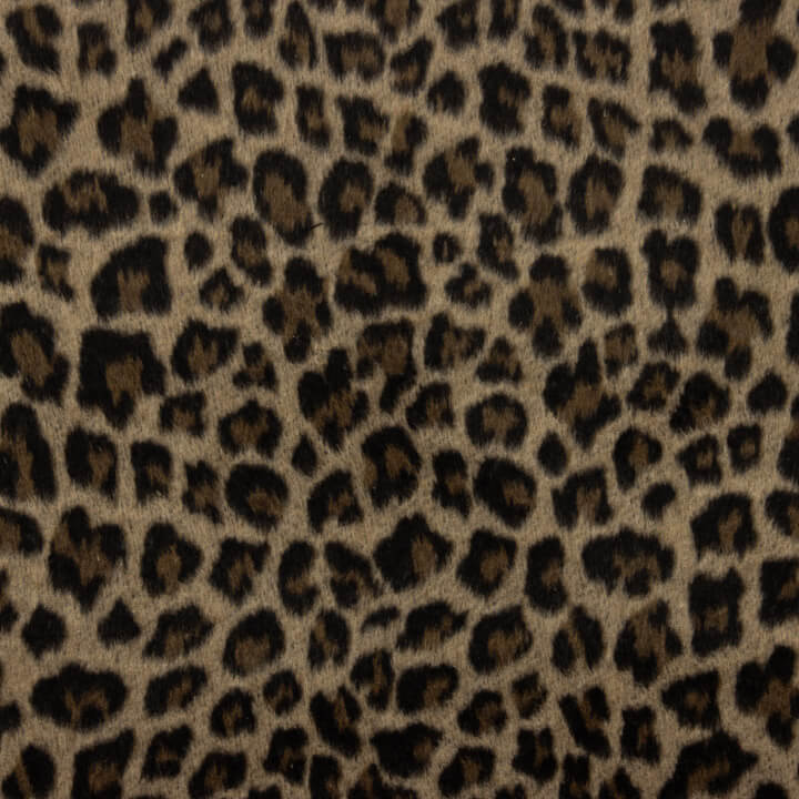 Serengeti Wool Loden with Leopard Print in Camel - Ribes y Casals