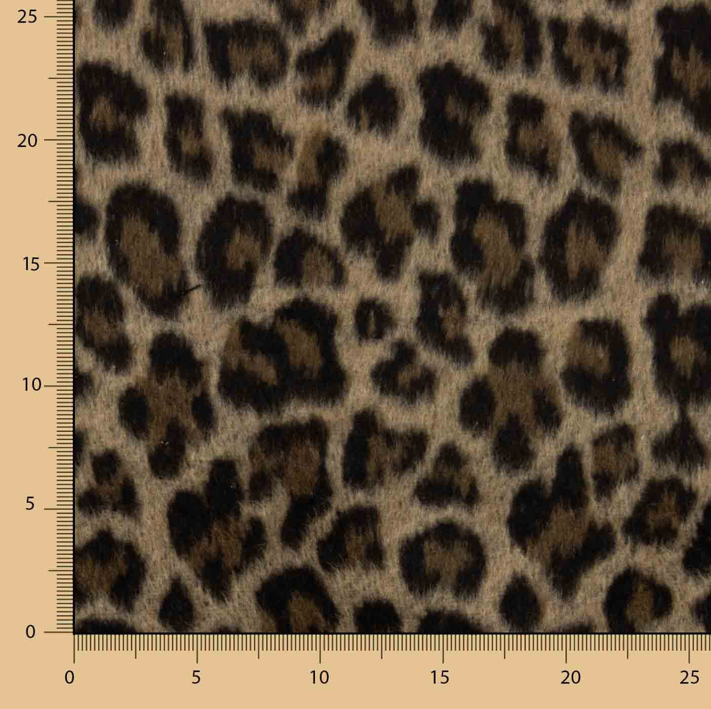 Serengeti Wool Loden with Leopard Print in Camel - Ribes y Casals