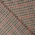 Beige, Black and Red Houndstooth Wool Loden - Ribes y Casals