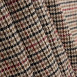 Beige, Black and Red Houndstooth Wool Loden - Ribes y Casals