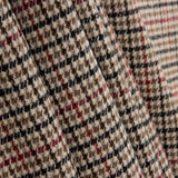 Beige, Black and Red Houndstooth Wool Loden - Ribes y Casals