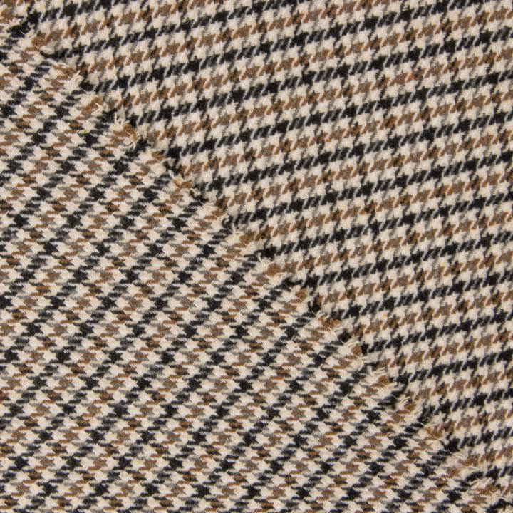 Beige and Black Houndstooth Wool Loden - Ribes y Casals