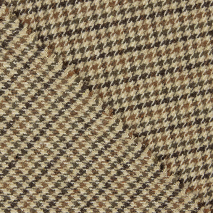 Beige and Brown Houndstooth Wool Loden - Ribes y Casals