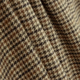 Beige and Brown Houndstooth Wool Loden - Ribes y Casals