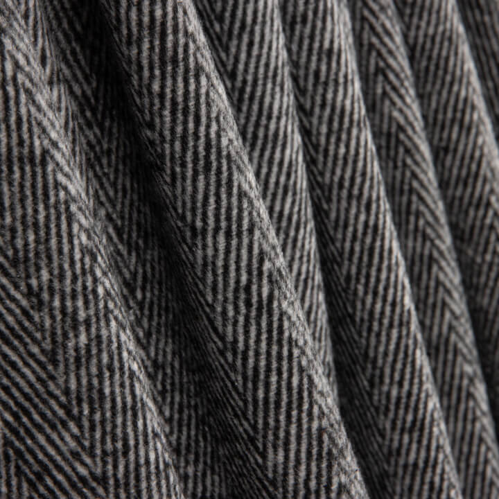 Grey and Black Herringbone Wool Loden - Ribes y Casals