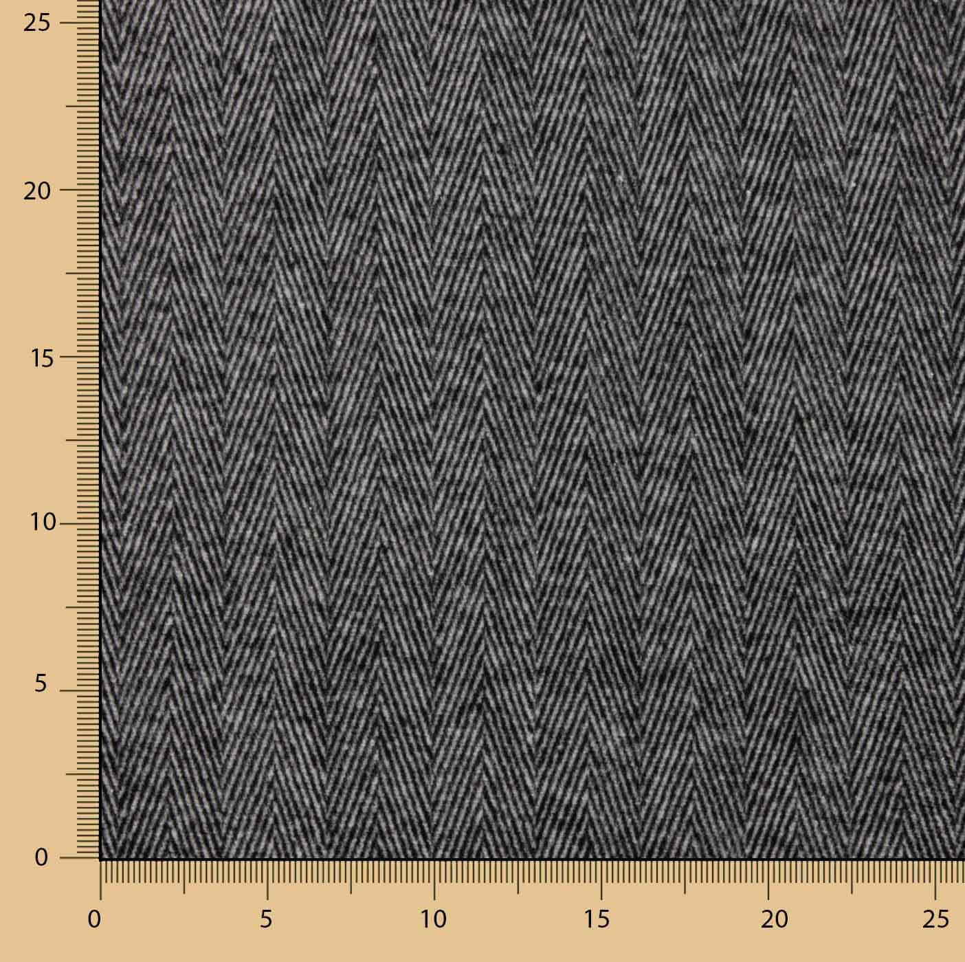 Grey and Black Herringbone Wool Loden - Ribes y Casals