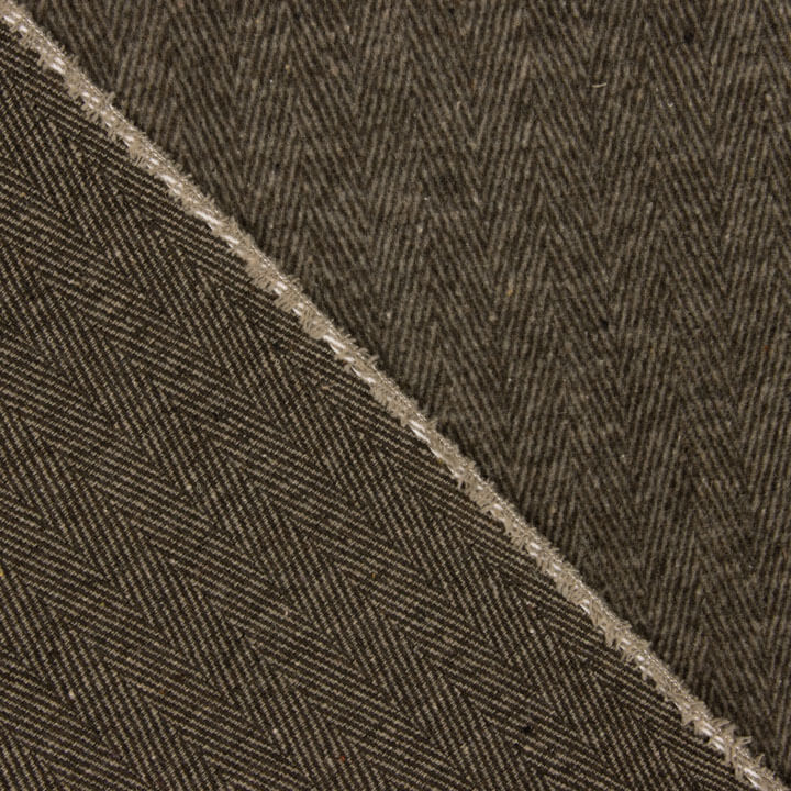 Brown Herringbone Wool Loden - Ribes y Casals