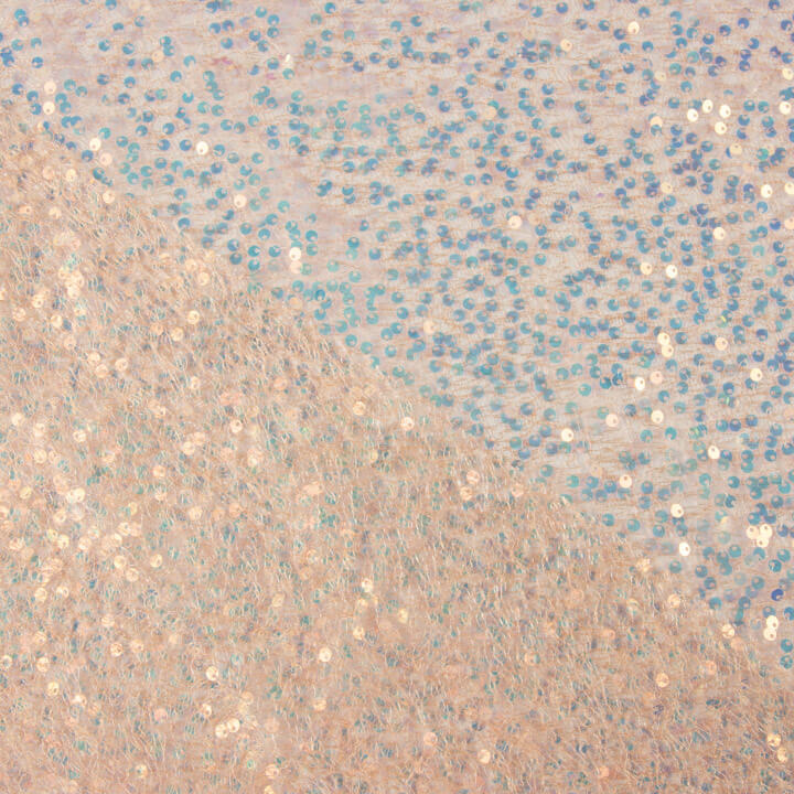 Salmon-coloured sequin tulle - Ribes y Casals