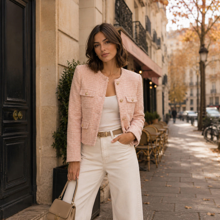 Soft Pink Wool Tweed - Ribes y Casals
