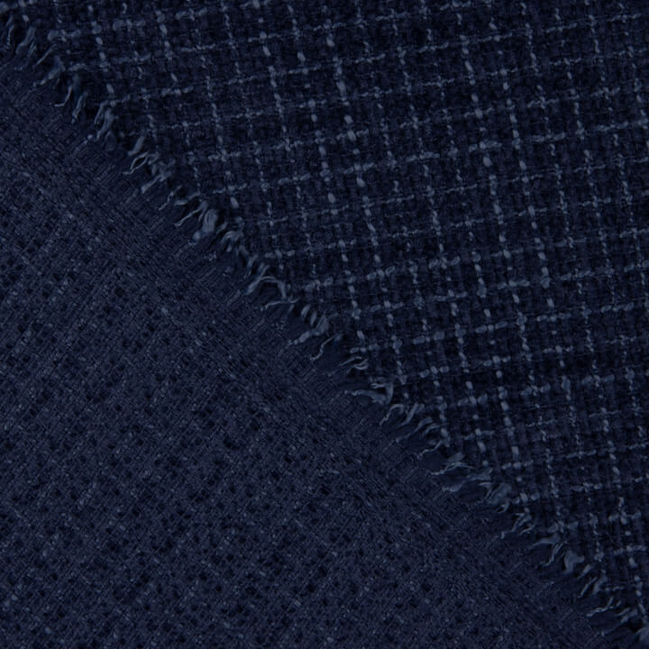 Navy Blue Wool Tweed - Ribes y Casals