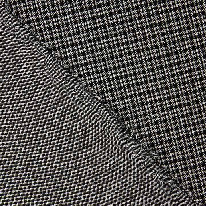 Black and White Houndstooth and Checks Jacquard Knit - Ribes y Casals