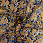 Alhambra Blue Embroidered with Sequin Fabric - Ribes y Casals