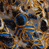 Alhambra Blue Embroidered with Sequin Fabric - Ribes y Casals