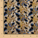 Alhambra Blue Embroidered with Sequin Fabric - Ribes y Casals