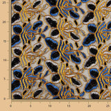 Alhambra Blue Embroidered with Sequin Fabric - Ribes y Casals