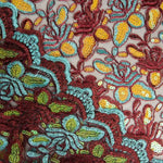 Red Alhambra Embroidered with Sequin Fabric - Ribes y Casals