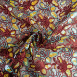 Red Alhambra Embroidered with Sequin Fabric - Ribes y Casals
