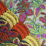 Embroidered Sequin Fabric with Orange/Yellow Alhambra Sequins - Ribes y Casals