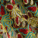 Rebroded Embroidery with Turquoise Alhambra Sequins - Ribes y Casals
