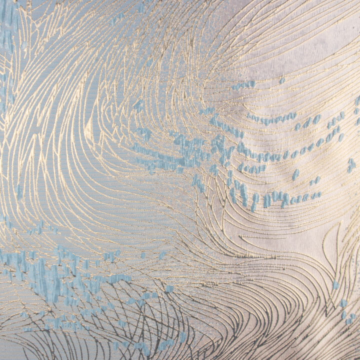 Sky Blue and Ivory Vortex Jacquard - Ribes y Casals