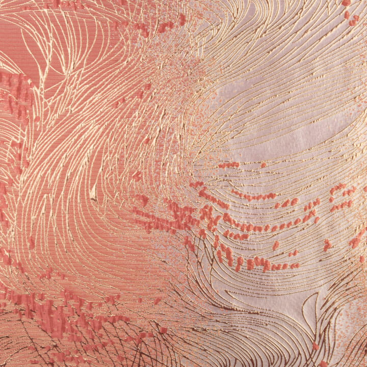 Coral and Pink Vortex Jacquard - Ribes y Casals