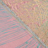 Turquoise and Pink Vortex Jacquard - Ribes y Casals
