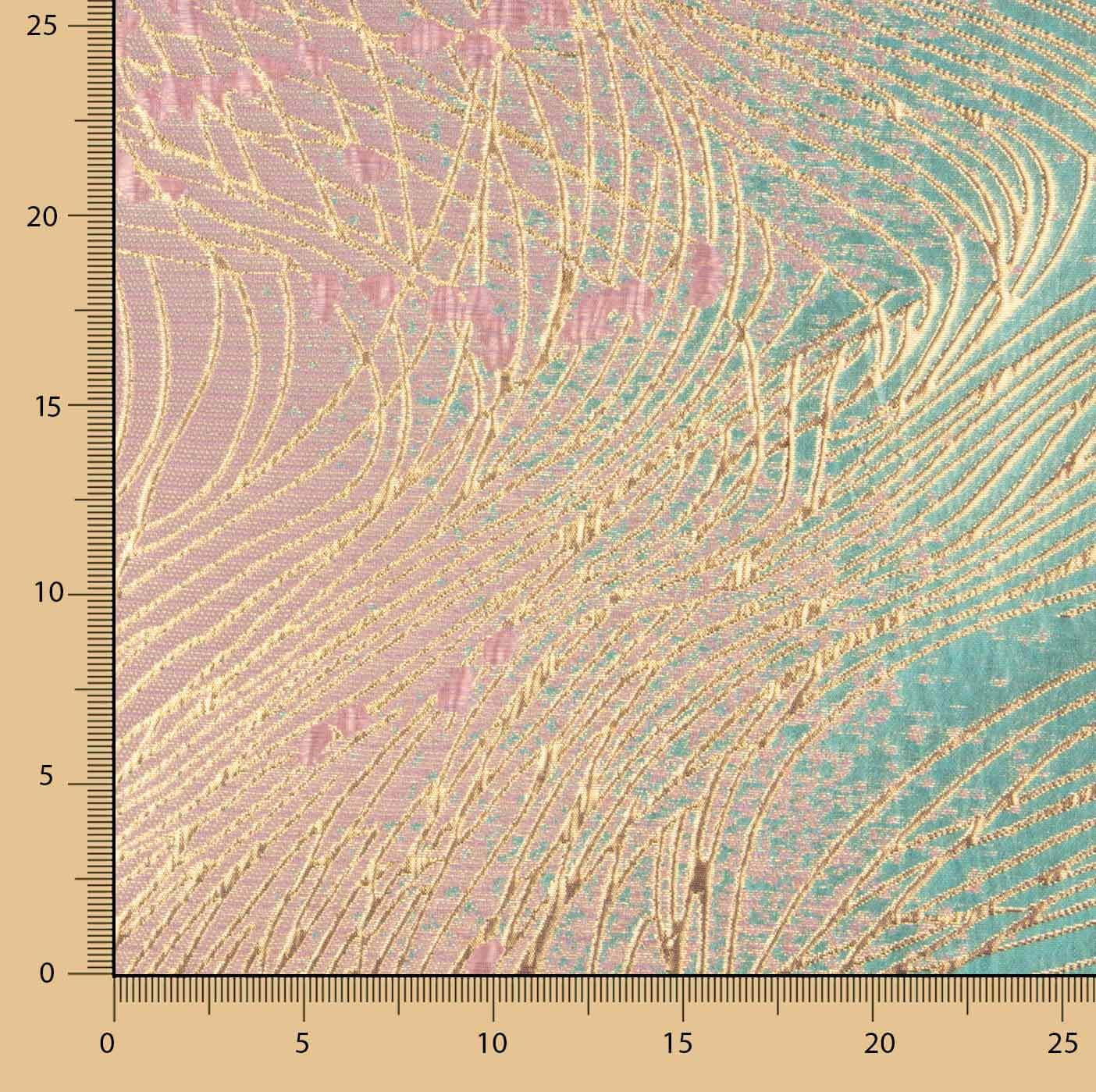 Turquoise and Pink Vortex Jacquard - Ribes y Casals