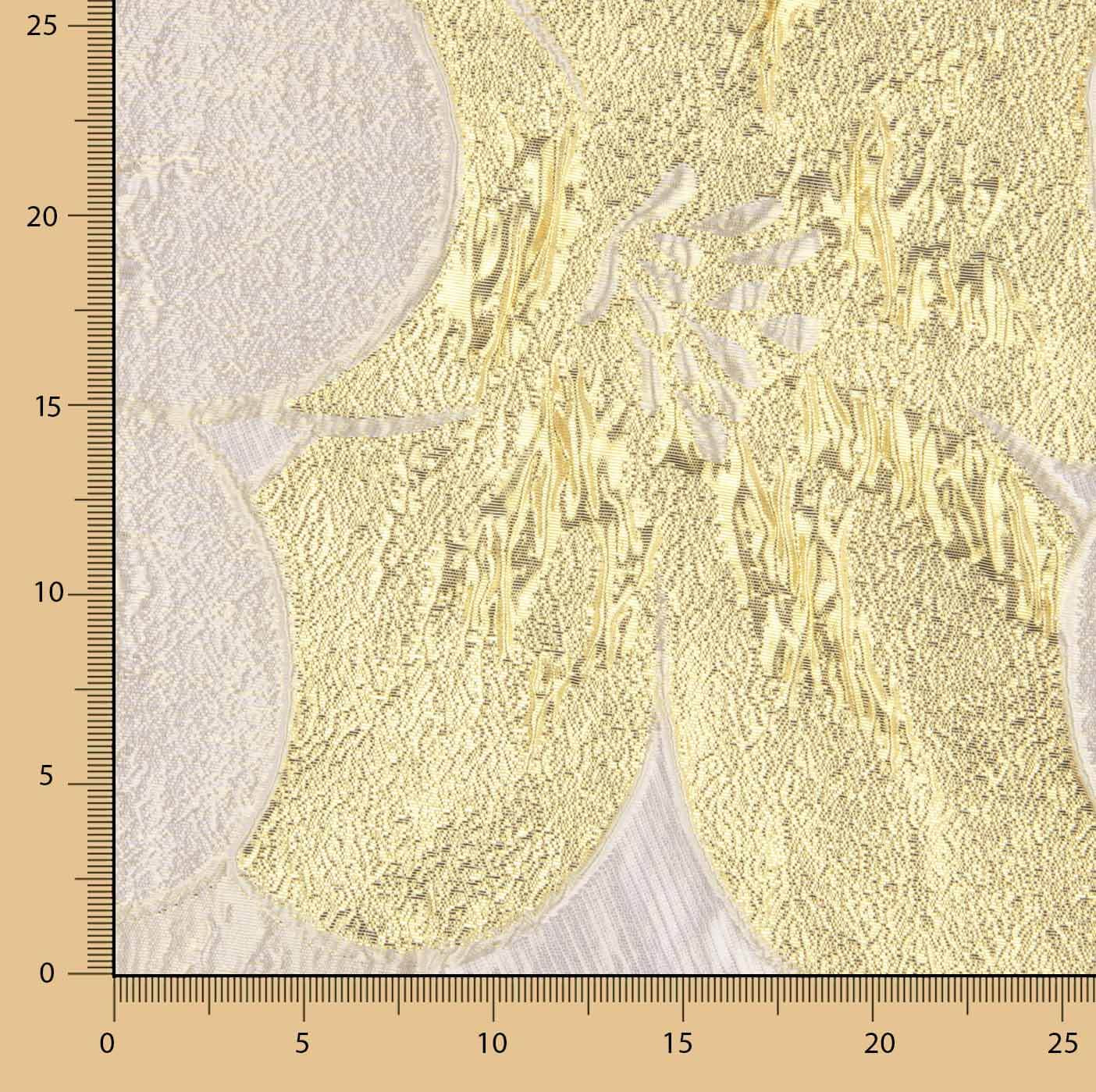 Ivory and Gold Petal Jacquard - Ribes y Casals