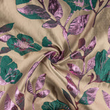 Magnolia Taupe, Green and Pink Fancy Brocade - Ribes y Casals