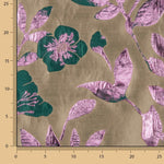 Magnolia Taupe, Green and Pink Fancy Brocade - Ribes y Casals