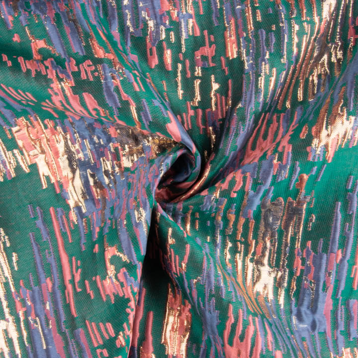 Jacquard Fantasy Sparkles – Green, Petrol and Multicoloured - Ribes y Casals