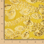 Yellow Dahlia Embroidered Velvet with Sequin Fabric - Ribes y Casals