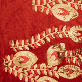 Red Dahlia Velvet Embroidered with Sequins - Ribes y Casals