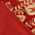 Red Dahlia Velvet Embroidered with Sequins - Ribes y Casals