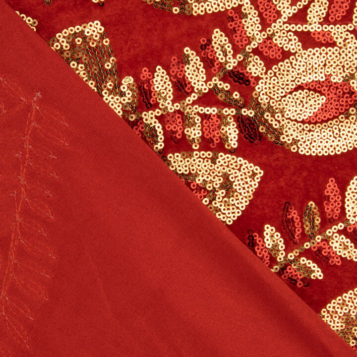 Red Dahlia Velvet Embroidered with Sequins - Ribes y Casals