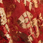 Red Dahlia Velvet Embroidered with Sequins - Ribes y Casals