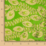 Light Green Dahlia Embroidered Velvet with Sequin Fabric - Ribes y Casals