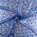Blue Fancy Stretch Tulle with Prism Sequin Tulle - Ribes y Casals