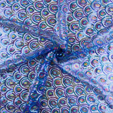 Blue Fancy Stretch Tulle with Prism Sequin Tulle - Ribes y Casals