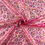 Fuchsia Fantasy Elastic Stretch Tulle with Prism Sequin Fabric - Ribes y Casals