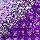 Purple Fantasy Stretch Tulle with Prism Sequins - Ribes y Casals