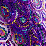 Purple Fantasy Stretch Tulle with Prism Sequins - Ribes y Casals